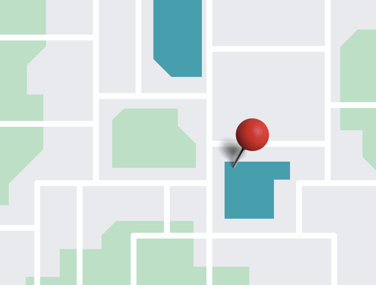 School Health 1 Map with a red pinpoint